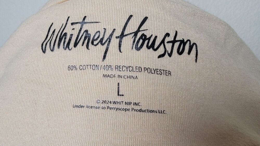 Whitney Houston Sweatshirt Large Oversized Retro Graphic Print Music Y2K 90s - Picture 4 of 4